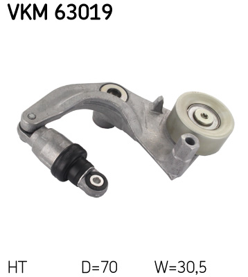 Belt Tensioner, V-ribbed belt - VKM 63019 SKF